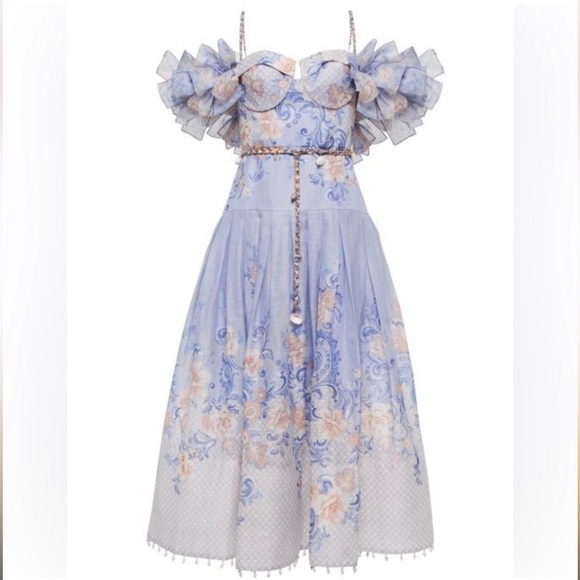 ZIMMERMANN Postcard MIDI Dress. - Picture 2 of 5